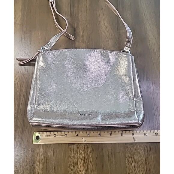 Nine West Levona Pink-Gold Crossbody Shoulder Bag Double-Zip GUC - Picture 5 of 12